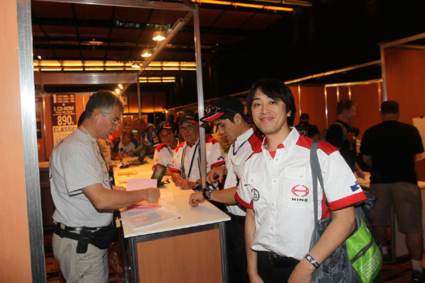 The Hino team undergoes documentation procedures for its team members.