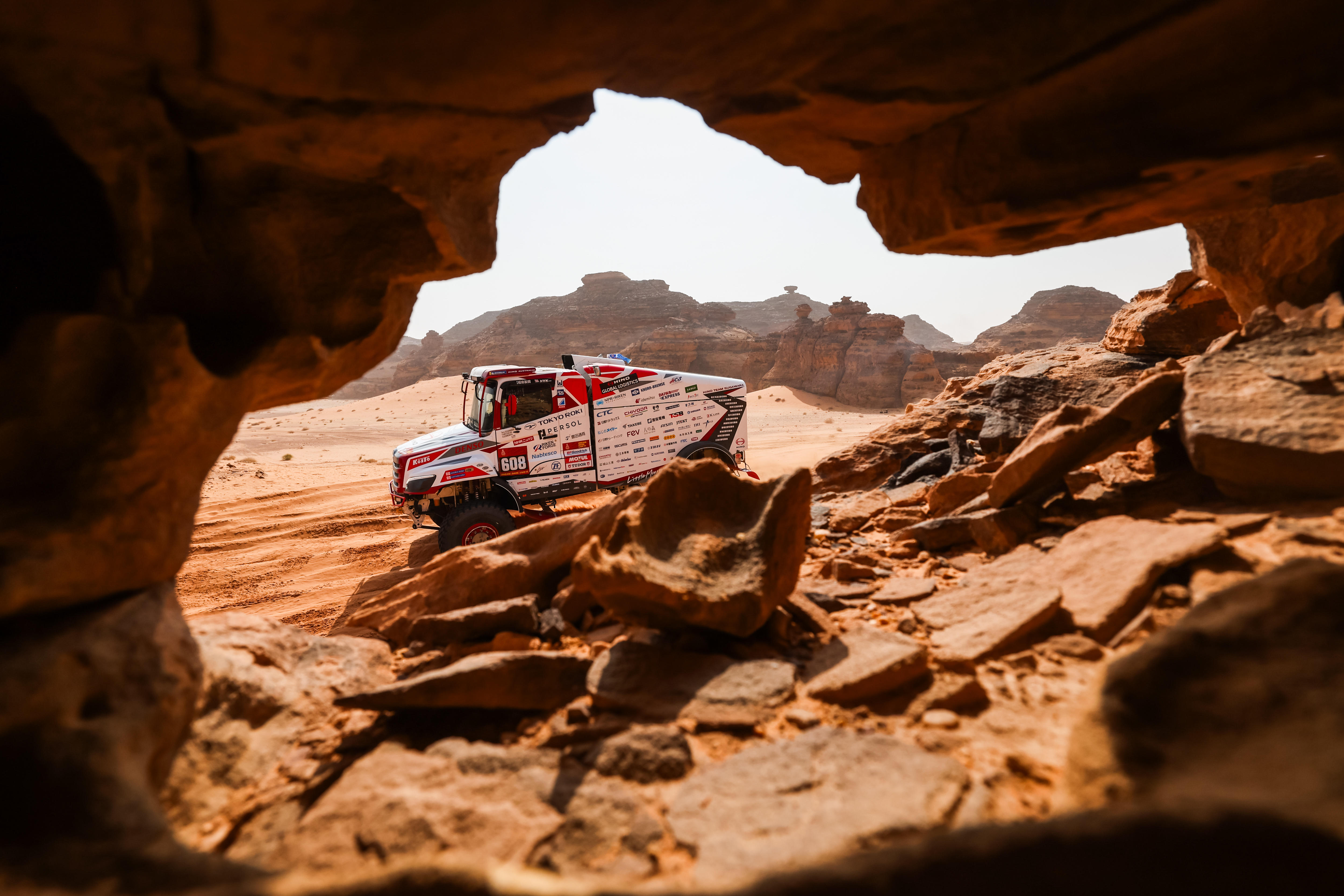 Completing the rocky terrain and rough roads around AlUla without trouble Maintaining good condition in preparation for the marathon stage starting tomorrow