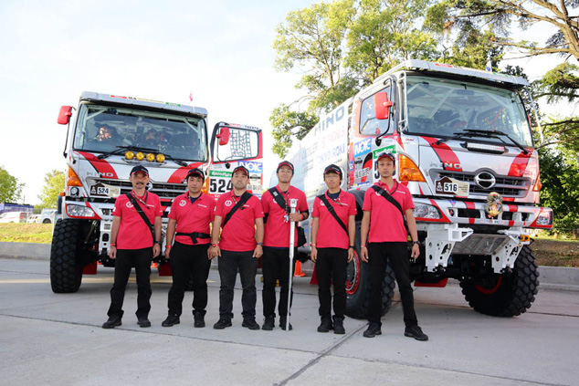 These mechanics prepared the trucks for the vehicle inspection.