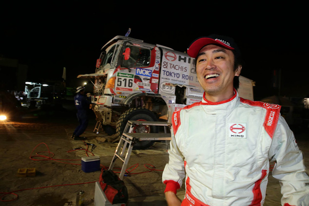 Teruhito Sugawara arrived at the bivouac in Antofagasta at around 10:20pm.