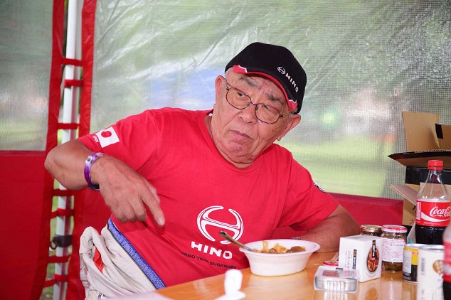 Yoshimasa Sugawara nourishes himself with Japanese-style curry rice.