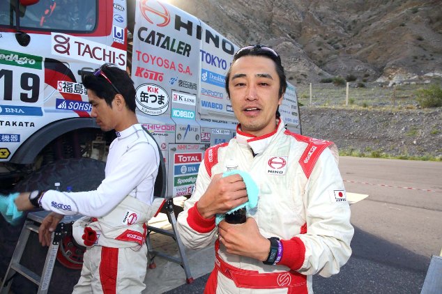 Teruhito Sugawara takes a breather in San Juan.