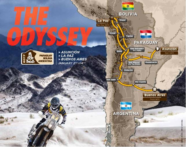 Dakar Rally 2017 course map
