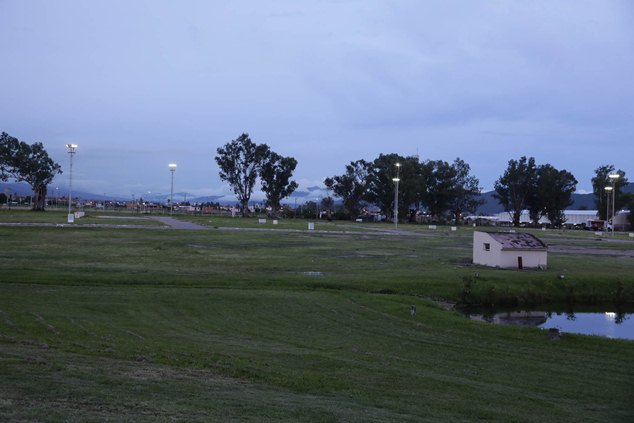 The bivouac at Salta looks deserted as none of the racing or assistance vehicles have arrived yet.