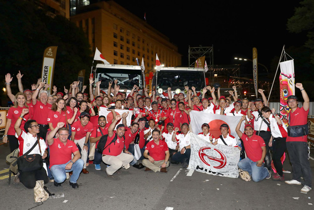 HINO TEAM SUGAWARA and their two HINO500 Series trucks