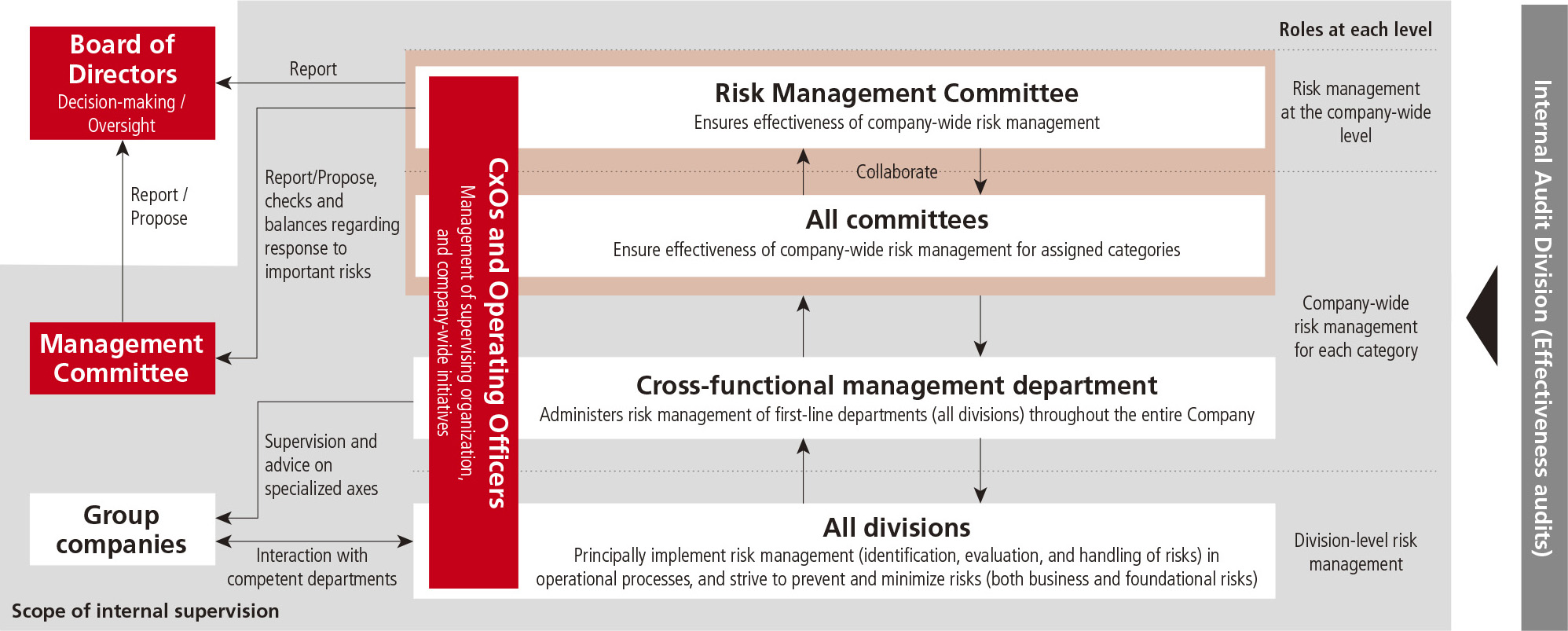 Company-wide risk management systems